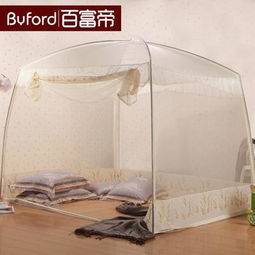 百富帝浅黄色米白色不锈钢管蚊帐（蒙古包式通用）产品详解——齐家网产品库